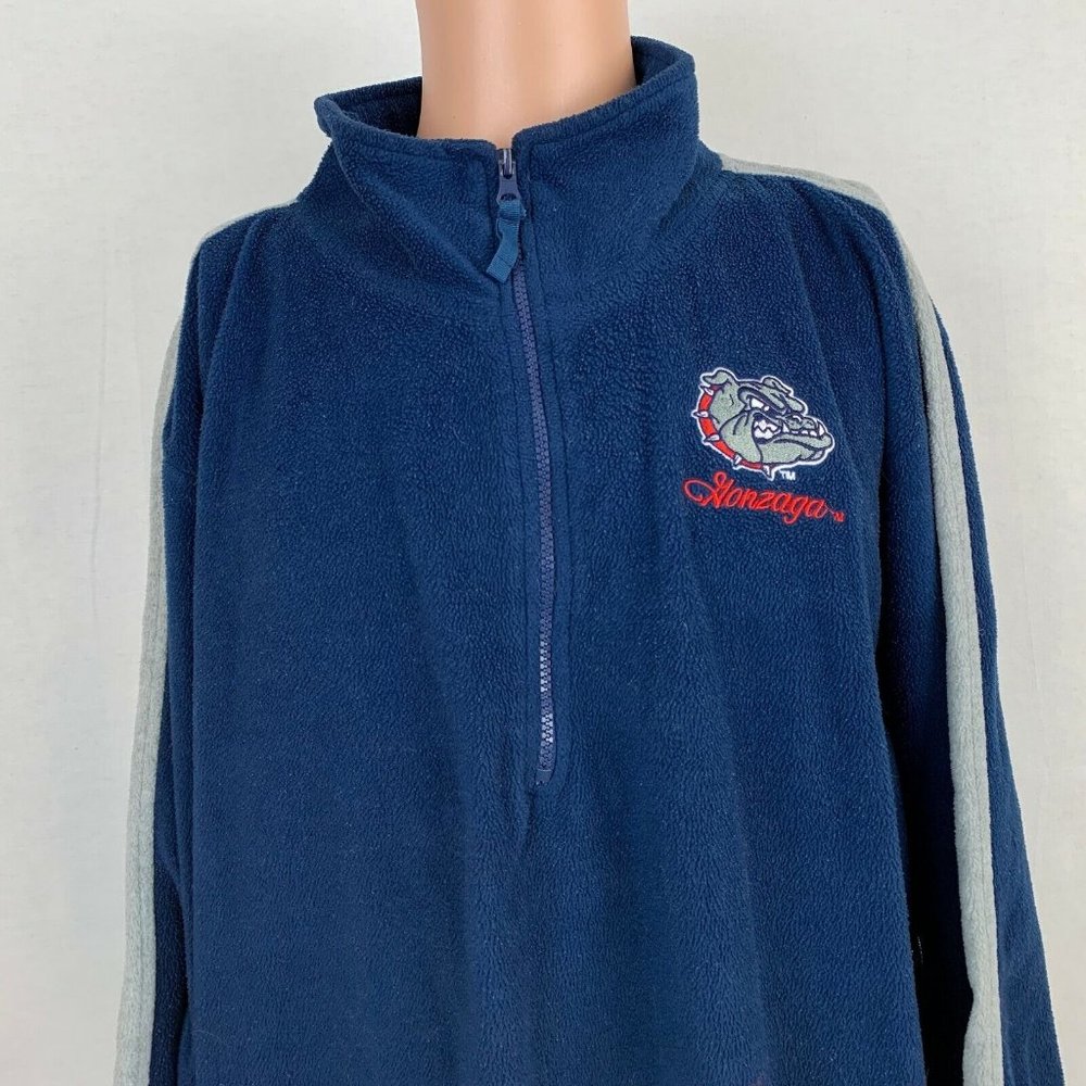 Gonzaga Bulldogs Embroidered Pullover Fleece Jacket NCAA College Size XL